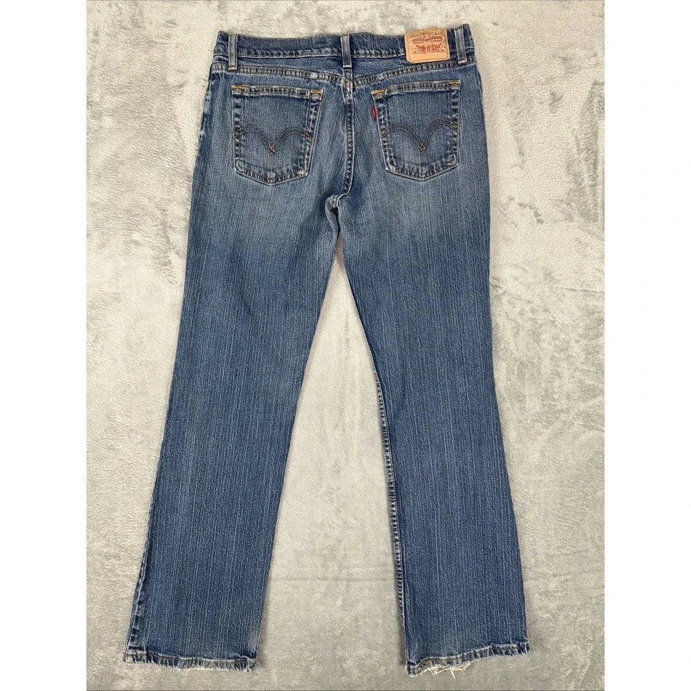 Vtg Levis 518 Super low Bootcut‎ jeans womens 11M blue 32x30 Y2K stretch cowgirl